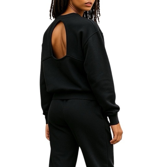Hudson Jeans Cutout Sweatshirt Black - Picture 1 of 10